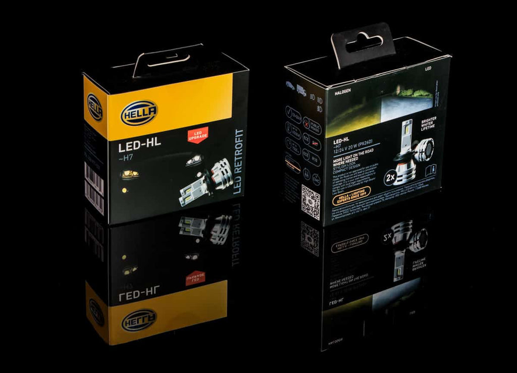 Hella H7 LED Headlight Conversion Kit - Brilliant White Light Upgrade Pair