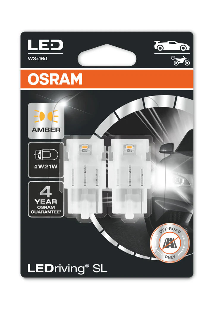 Osram W21W W3x16d AMBER