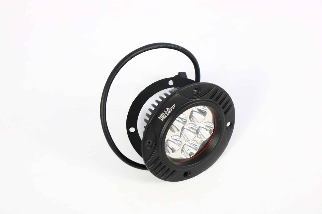 Hella ValueFit Flush Mount 6 LED Round Long Range Off-Road Spot Light