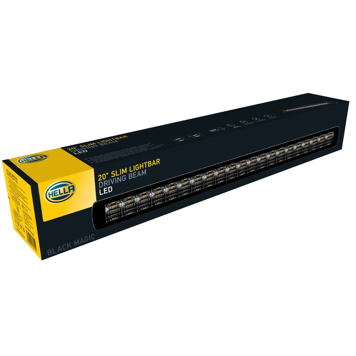 Hella Black Magic 20-inch Slim LED Light Bar for Off-Road Vehicles