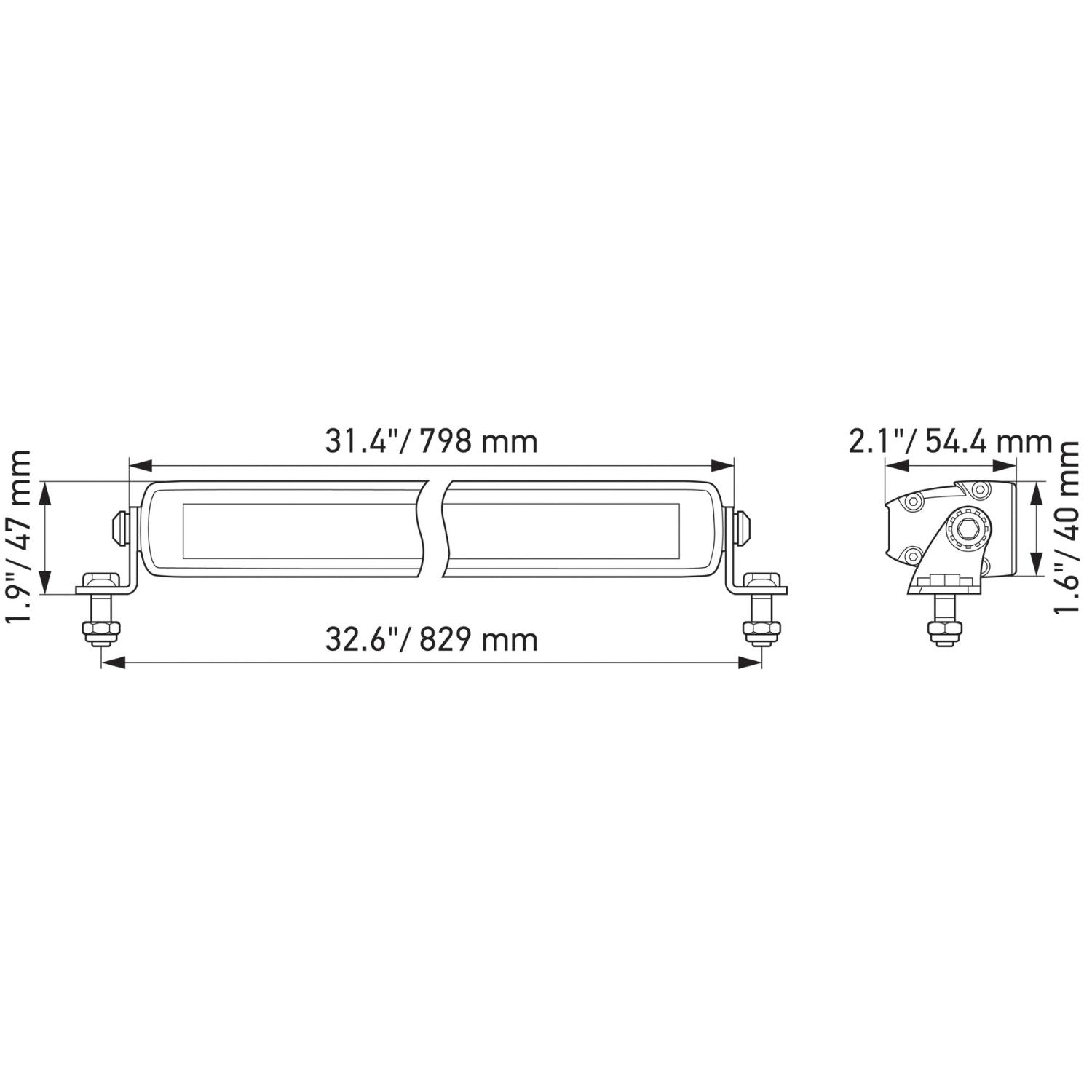 Hella Black Magic 32-inch LED Slim Light Bar Off-Road Adventure Lighting