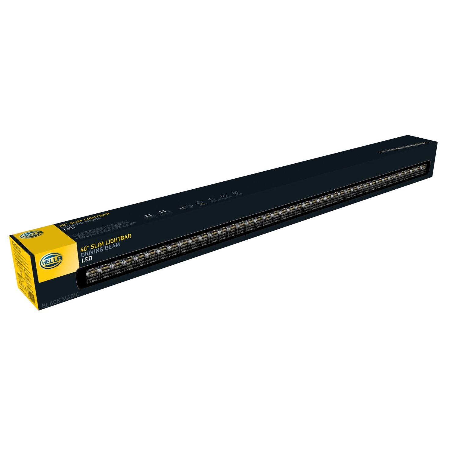 Hella Black Magic 40-inch Slim LED Light Bar Durable Off-Road Driving Beam
