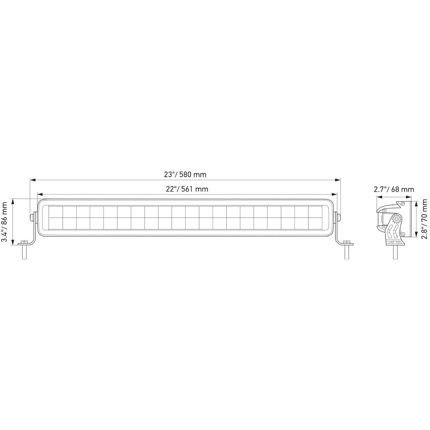Hella Black Magic 21.5-inch Double Row LED Slim Off-Road Light Bar
