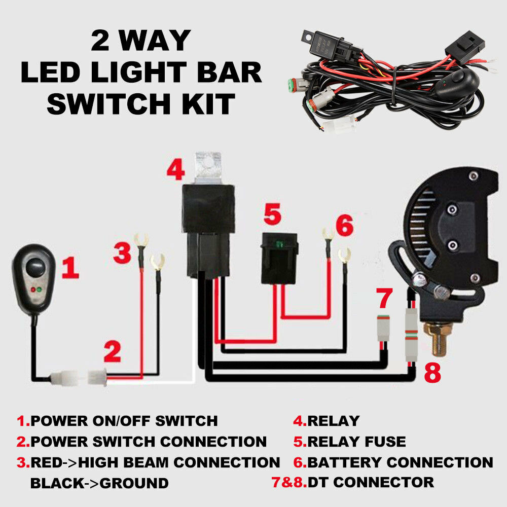 Lightfox Dual High Beam Wiring Loom Harness Kit for LED Driving Lights