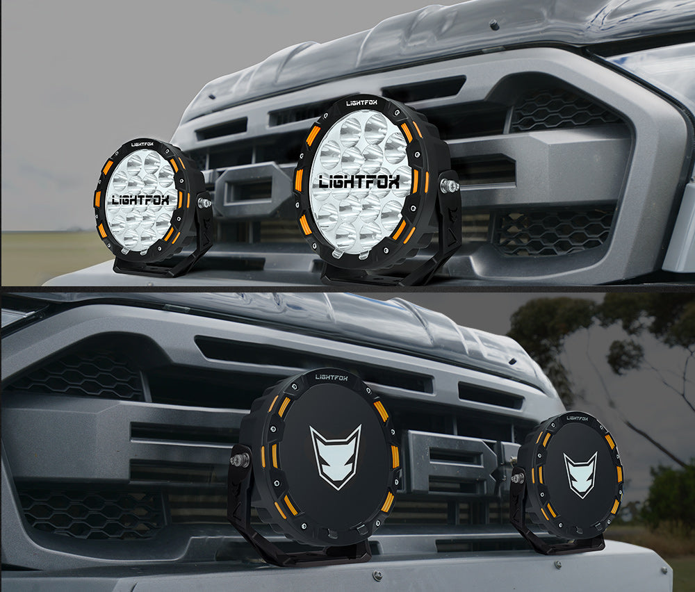 Lightfox 7-inch LED Driving Light 12,603 Lumens, IP68 Waterproof Off-Road Spotlights