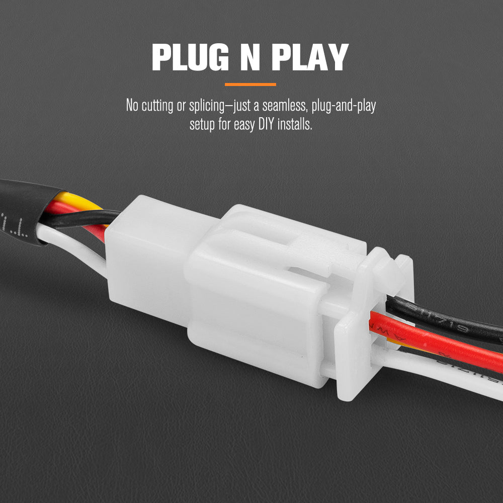 Lightfox High Beam Wiring Harness DT 3-Pin Connector LED Pod Light Kit