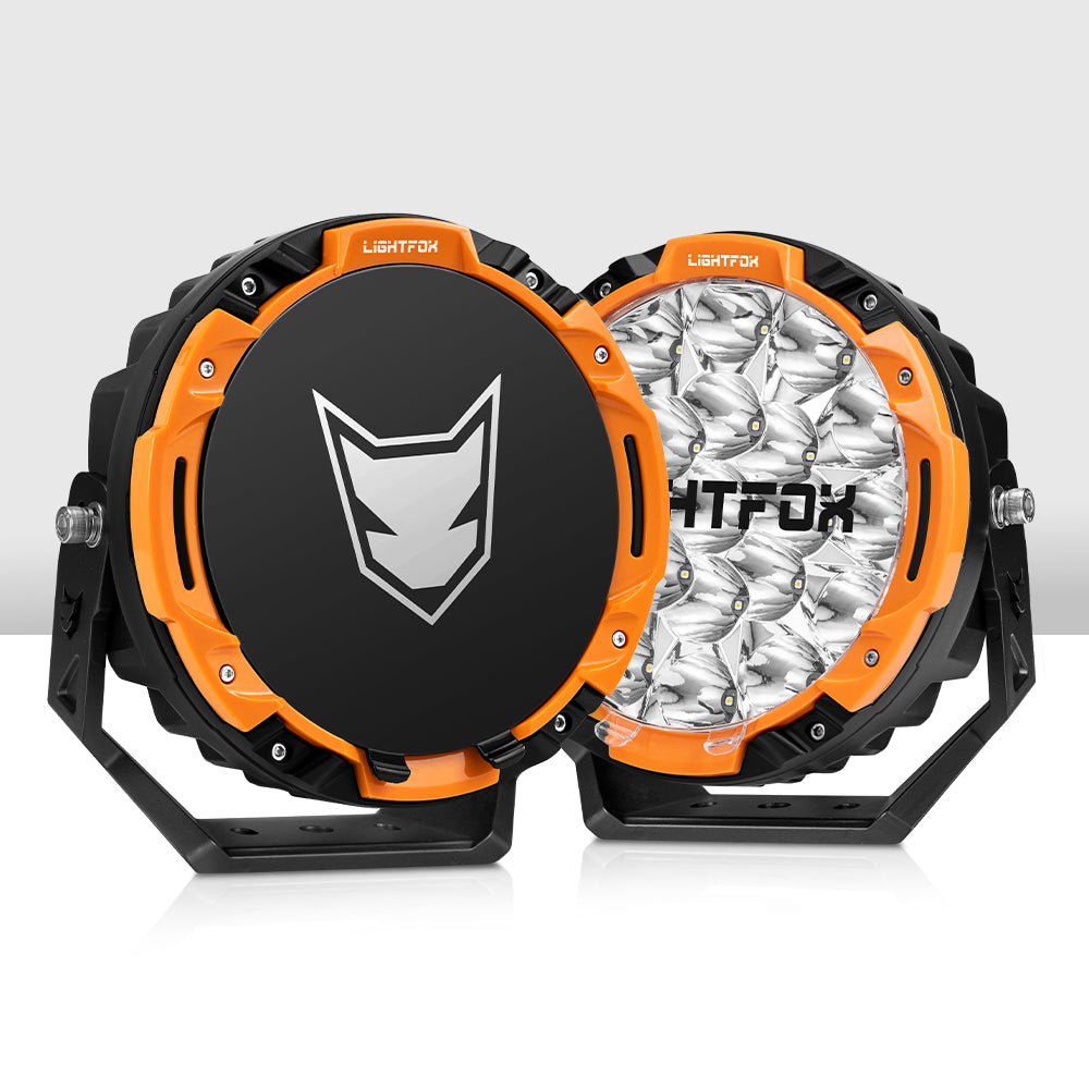 Lightfox 7-inch LED Driving Light: 13,600 Lumens, 5512ft Beam, IP68 Waterproof