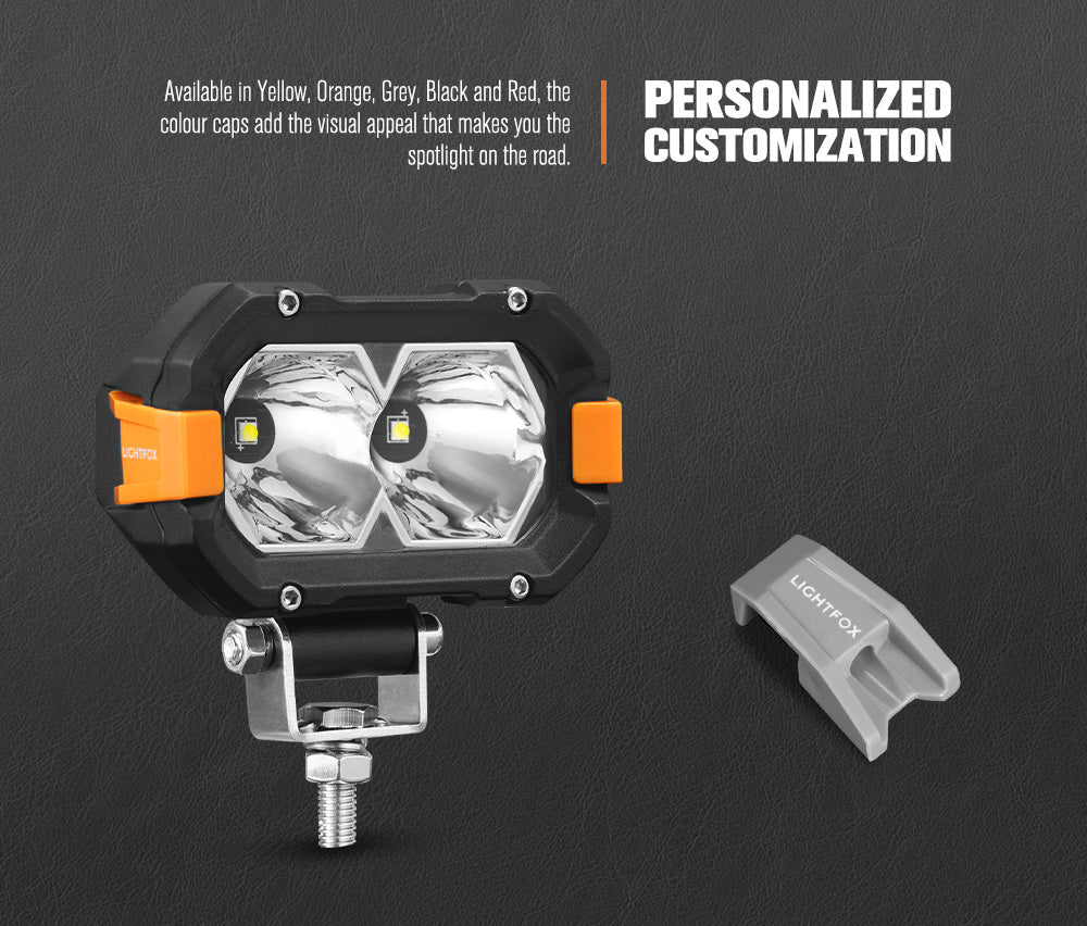 Lightfox Pair 4-Inch Osram LED Work Lights, 4,600 Lumens, 393m Beam