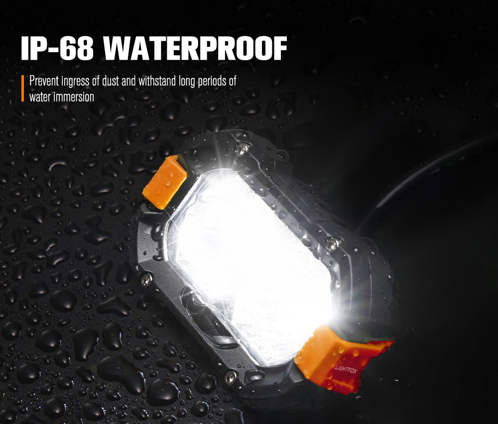 Lightfox Pair 4-Inch Osram LED Work Lights, 4,600 Lumens, 393m Beam