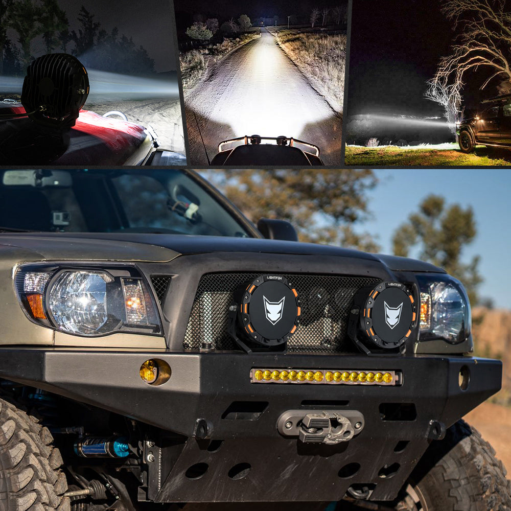 Lightfox 7-inch Laser LED Driving Lights: Extreme Range, Waterproof, Off-Road Performance