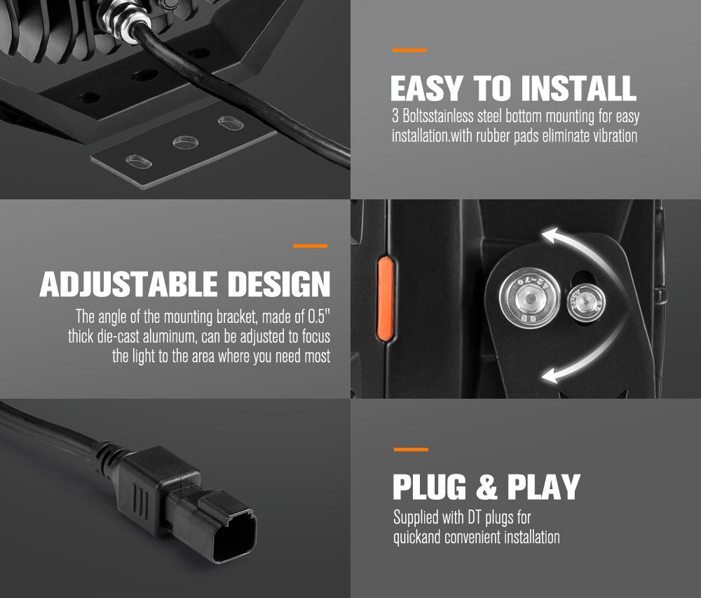 Lightfox 9-Inch Laser LED Driving Lights: 7,302ft Range, 15,046 Lumens, IP68