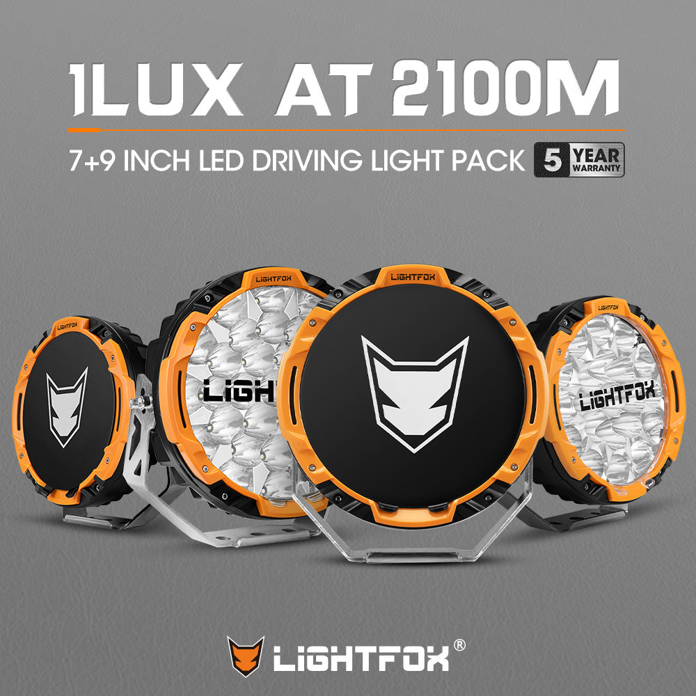 Lightfox 7/9-inch Osram LED Driving Lights: Compact, Powerful Off-Road Visibility