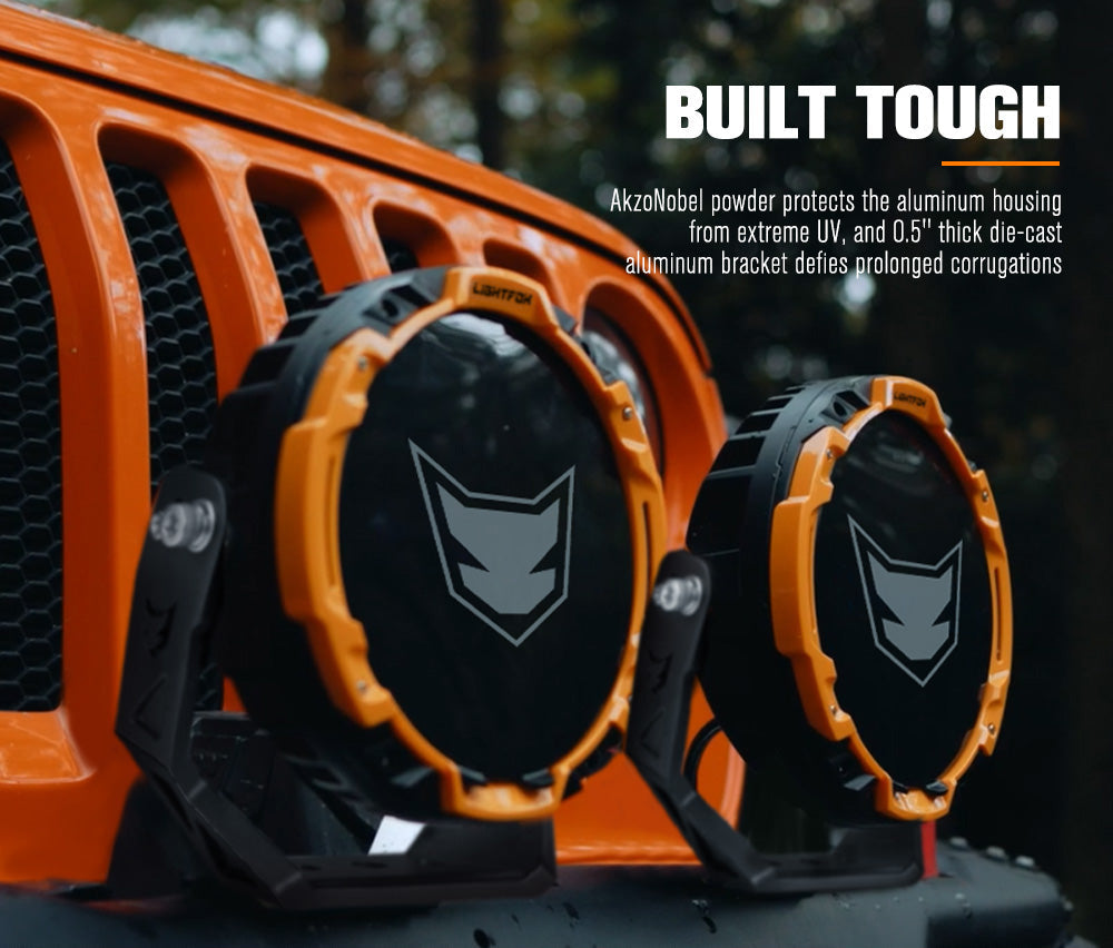 Lightfox 9-Inch High-Performance LED Driving Lights for Off-Road Adventure Vehicles