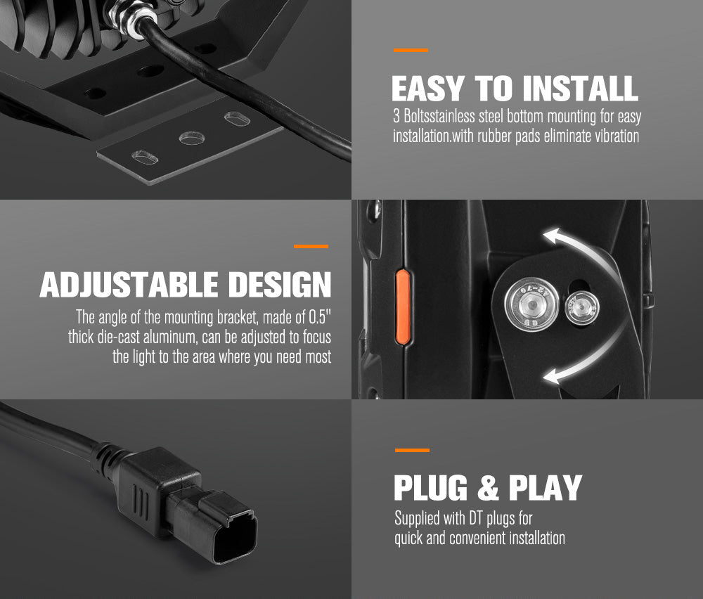 Lightfox 9-Inch High-Performance LED Driving Lights for Off-Road Adventure Vehicles