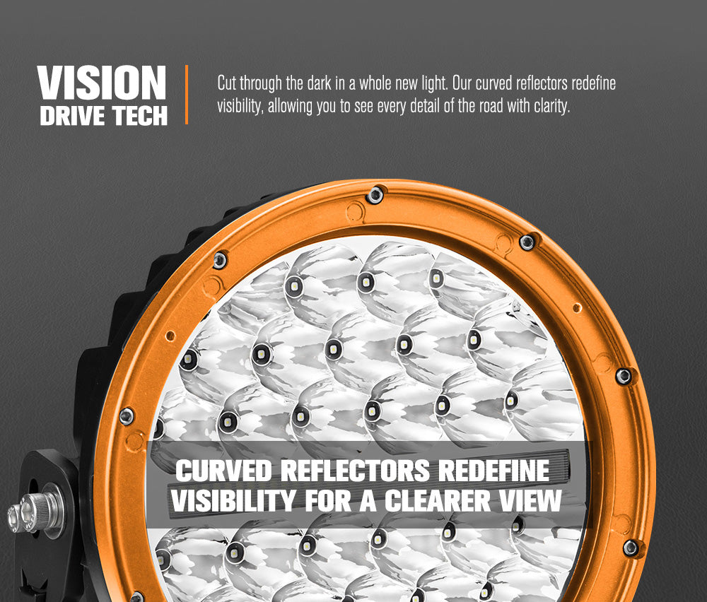 Lightfox 9-inch LED Driving Lights: Powerful Off-Road, IP68, Long-Range Beam
