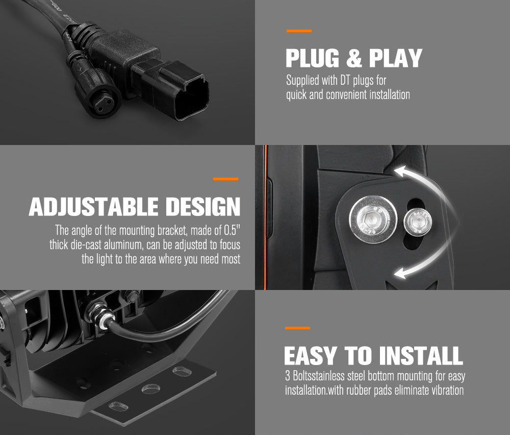 Lightfox 9-inch LED Driving Lights: Powerful Off-Road, IP68, Long-Range Beam