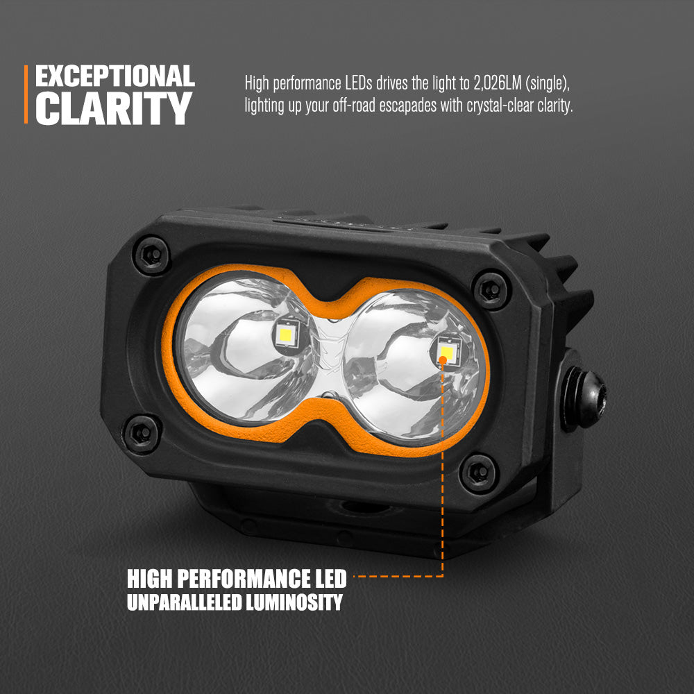 Lightfox Cygnus-2 3-inch LED Work Light: Powerful, Waterproof Off-Road Spot Beam