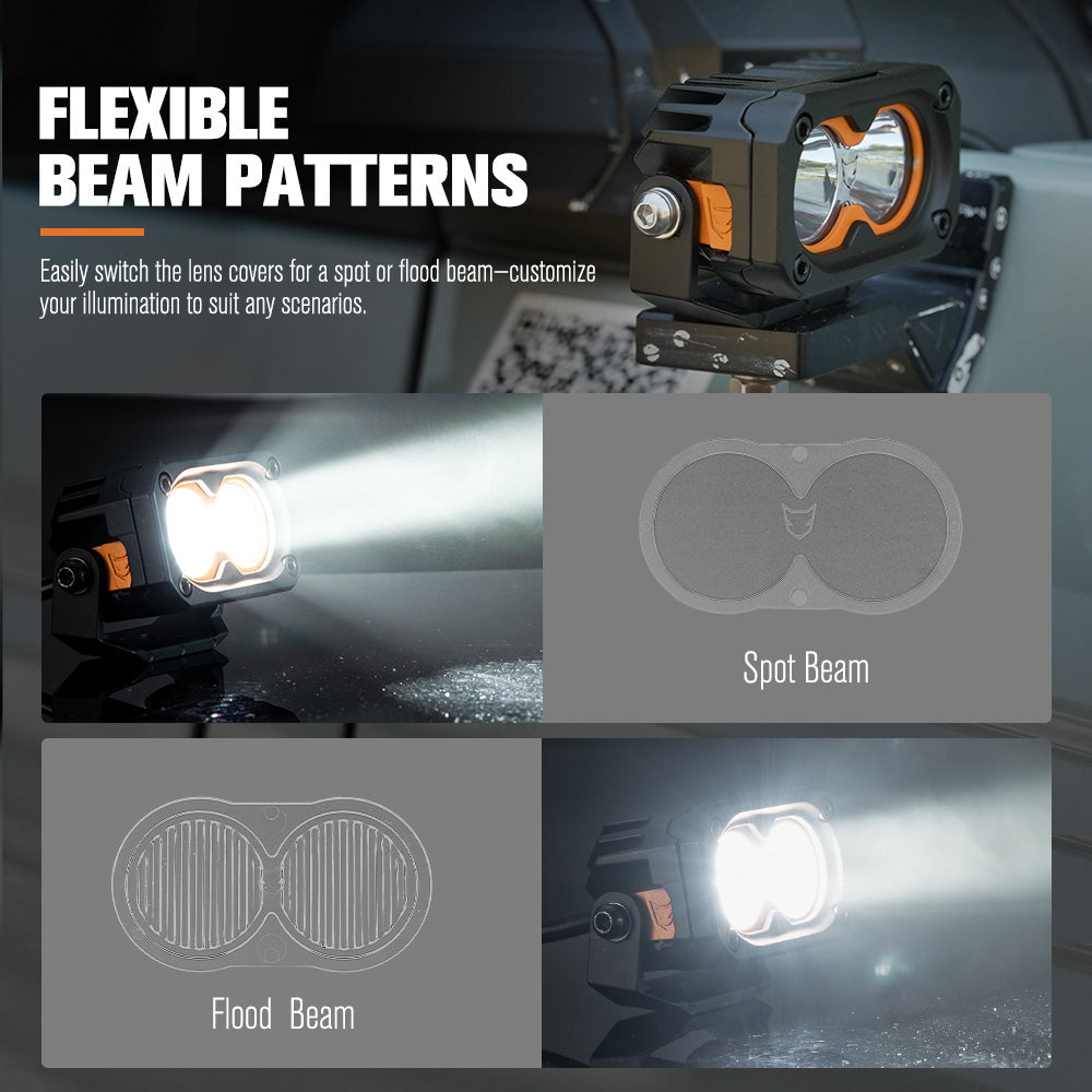 Lightfox Cygnus-2 3-inch LED Work Light: Powerful, Waterproof Off-Road Spot Beam