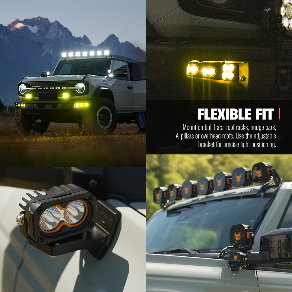 Lightfox Cygnus-2 3-inch LED Work Light: Powerful, Waterproof Off-Road Spot Beam