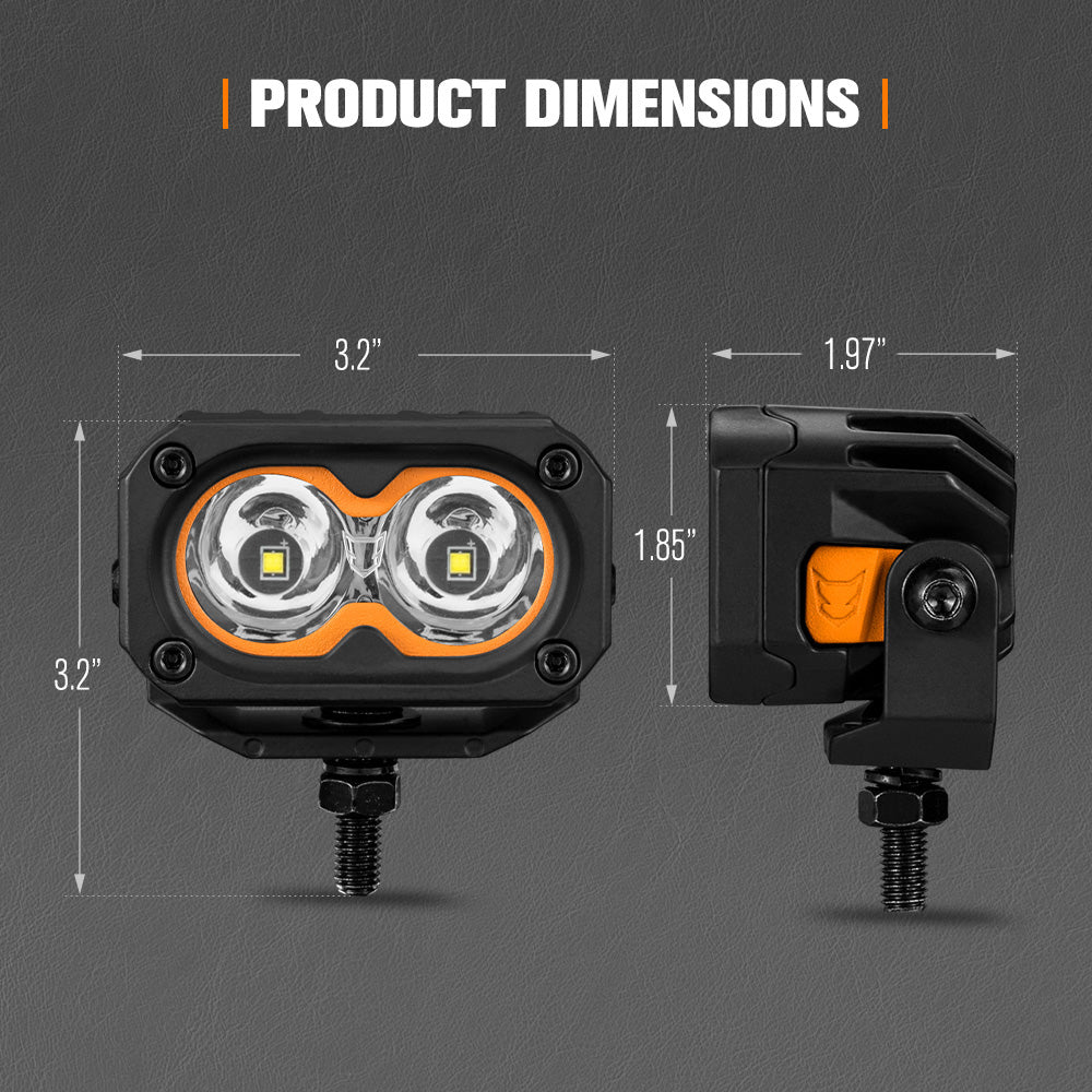 Lightfox Cygnus-2 3-inch LED Work Light: Powerful, Waterproof Off-Road Spot Beam