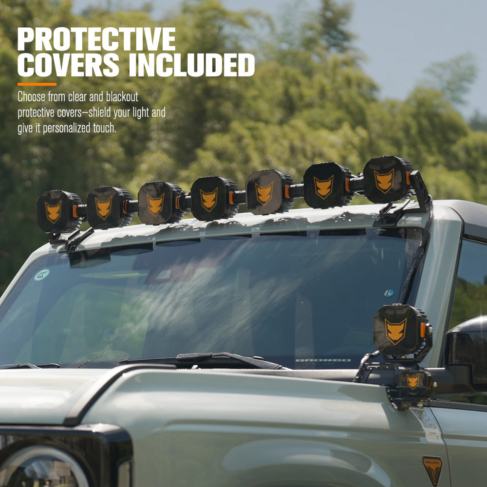 Lightfox Cygnus-4 3-inch LED Pod Lights: 3,834 Lumens, 1,248ft Spot Beam, IP68 Waterproof Off-Road Driving Pair