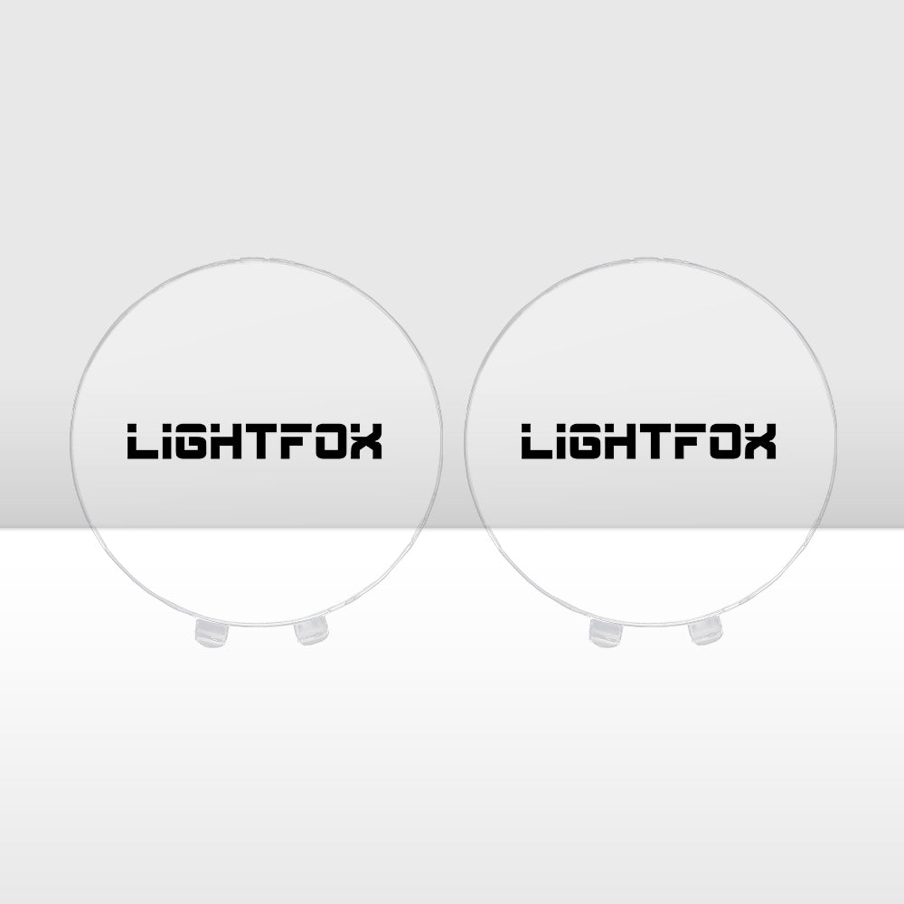 Lightfox Clear Protective Covers for 7/9-inch LED Driving Lights (Pair)